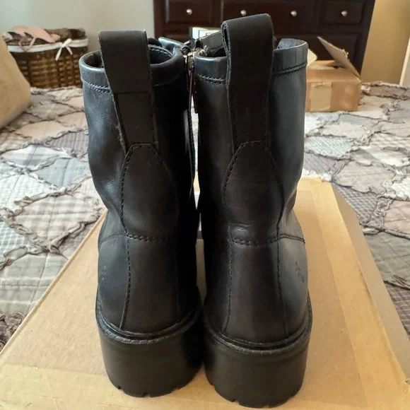 🖤 Frye Woman’s Black Lace-Up Combat Boots - Picture 7 of 8